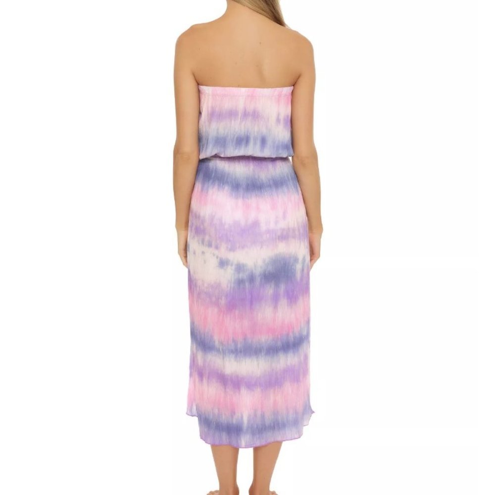 Becca Free Bird Tie-Dyed Dress Swim Coverup- Orchid Size Small - Picture 11 of 11
